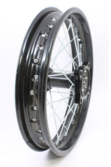 Wheel Rim - Front - 14" x 1.85 - 12mm ID - 32 Spokes Steel BLACK