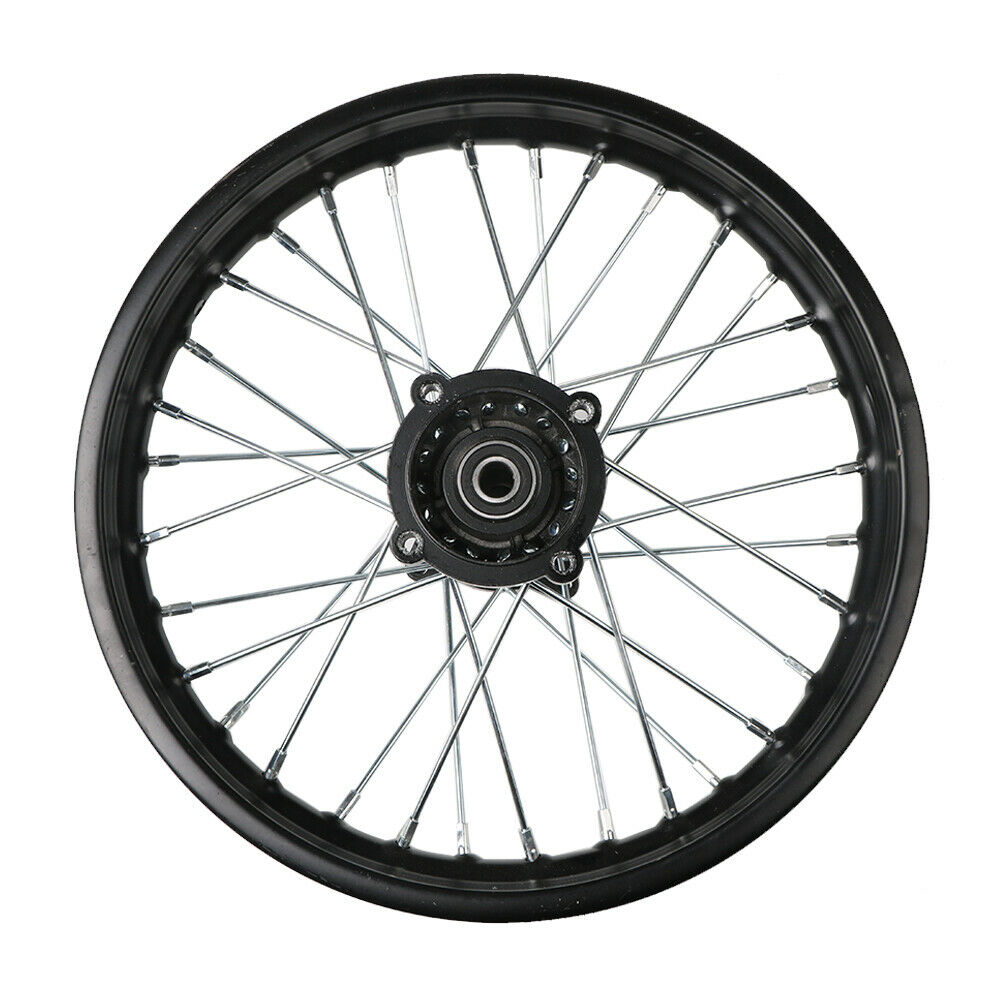 Wheel Rim - Front - 14" x 1.85 - 12mm ID - 32 Spokes Steel BLACK