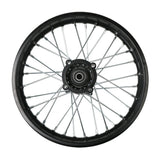 Wheel Rim - Front - 14" x 1.85 - 12mm ID - 32 Spokes Steel BLACK