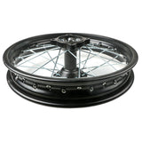 Wheel Rim - Front - 14" x 1.85 - 12mm ID - 32 Spokes Steel BLACK