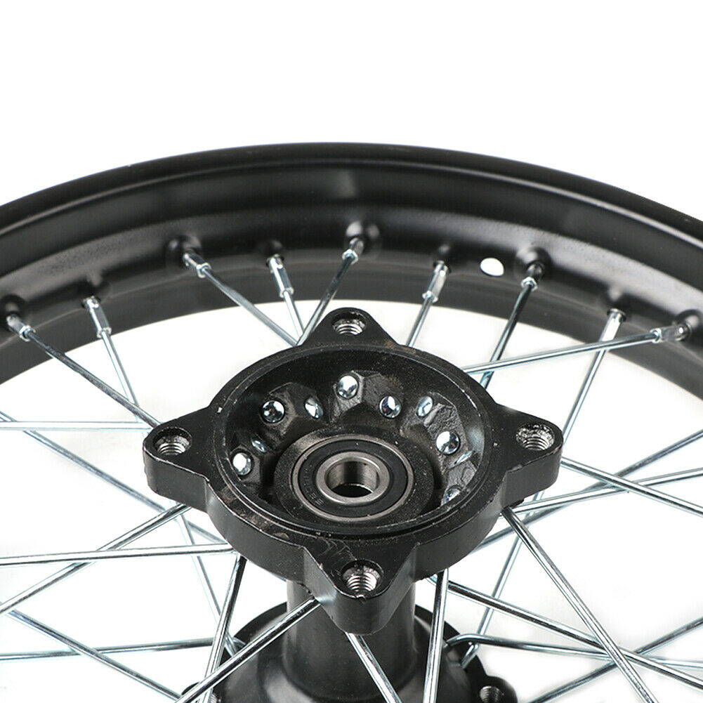 Wheel Rim - Front - 14" x 1.85 - 12mm ID - 32 Spokes Steel BLACK