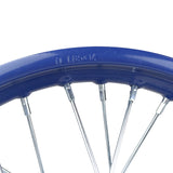 1.85 x 14 Dirt Bike Rear Wheel Rim Kit KLX125 RM80 Apollo 125 Motocross - Blue