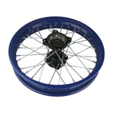 1.85 x 14 Dirt Bike Rear Wheel Rim Kit KLX125 RM80 Apollo 125 Motocross - Blue