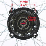 Wheel Rim - Rear - 14" x 1.85 - 12mm ID - 32 Spokes Steel Chrome