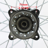Wheel Rim Assembly - Rear - 16" Steel 15mm ID - Version Hub C - BLACK with Tire and Tube