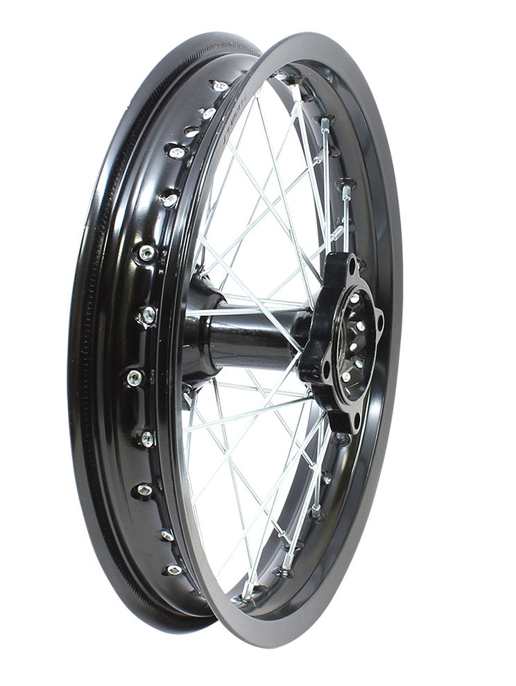 Wheel Rim - Front - 14" x 1.85 - 12mm ID - 32 Spokes Aluminum BLACK