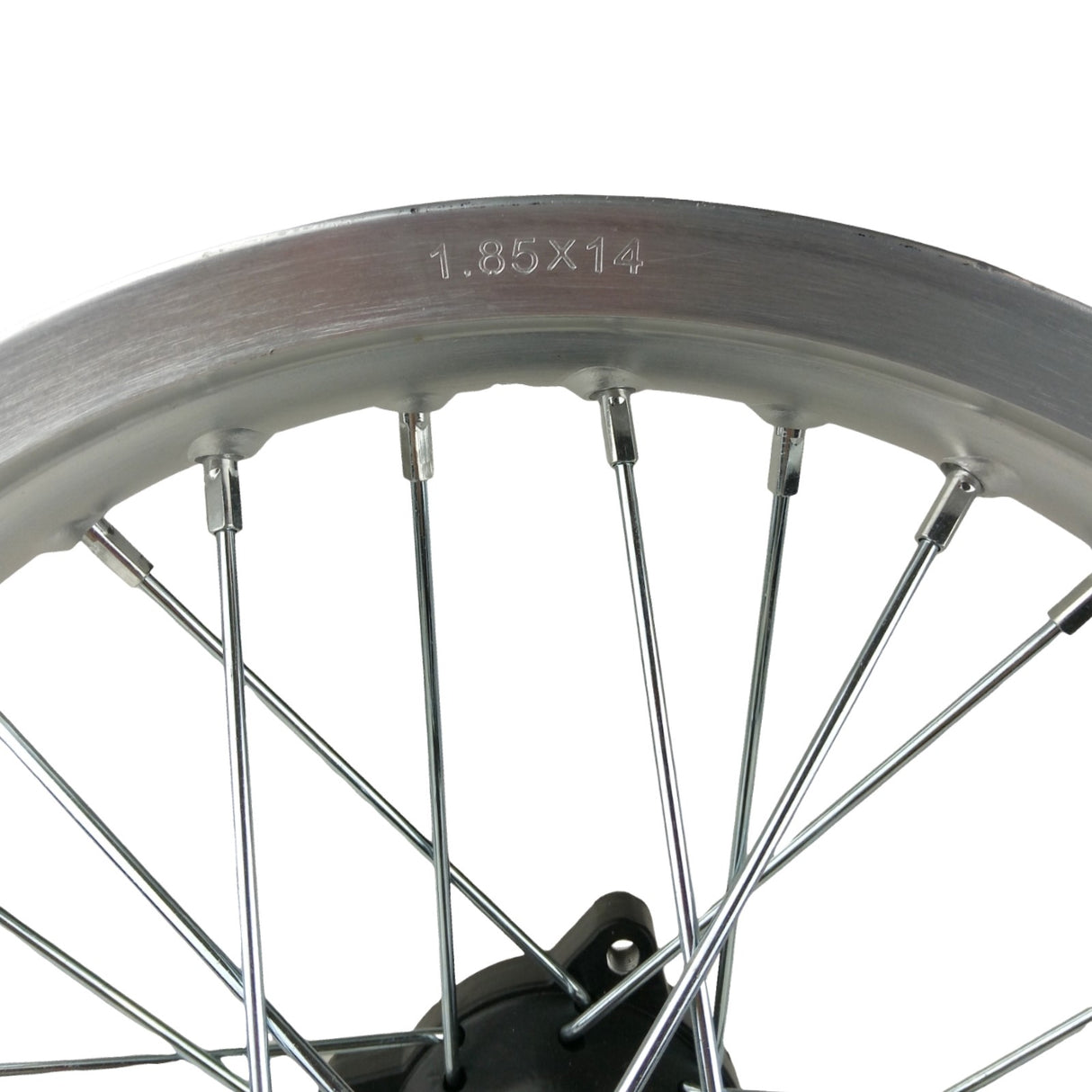 14"x1.85 Rear Wheel Rim Kit 12mm ID for Apollo 50cc-125cc Dirt Pit Bike - Chrome