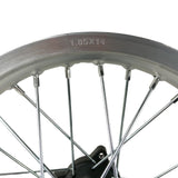 14"x1.85 Rear Wheel Rim Kit 12mm ID for Apollo 50cc-125cc Dirt Pit Bike - Chrome