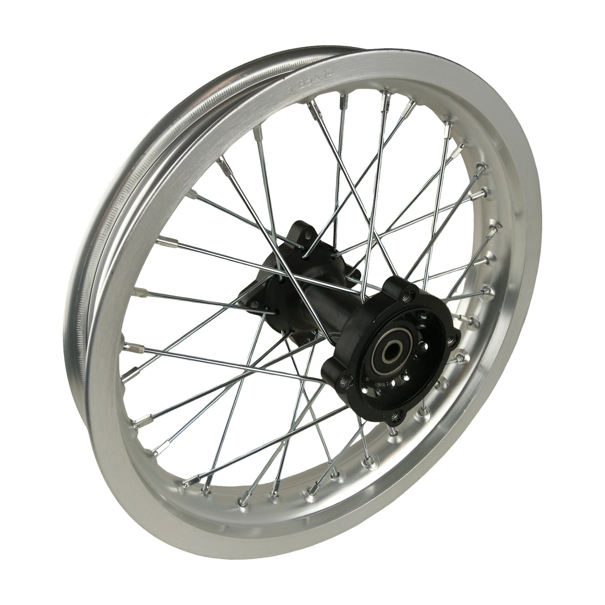 14"x1.85 Rear Wheel Rim Kit 12mm ID for Apollo 50cc-125cc Dirt Pit Bike - Chrome