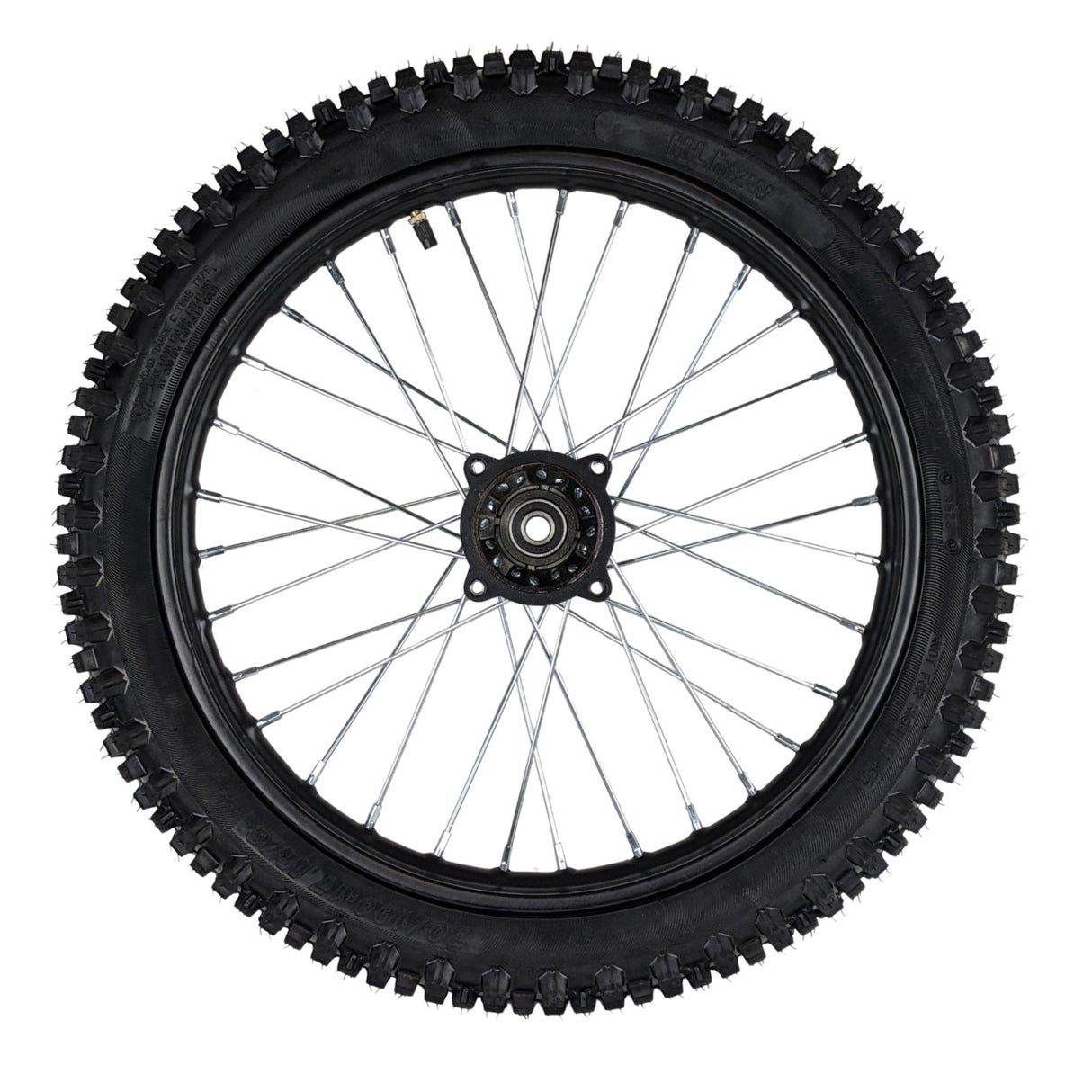 17" x 1.6 - 15mm ID Wheel Rim - 70/100-17 Tire & Tube Assembly - Front -  - 32 Spokes -  Black - Dirt Bike (Tire & Inner Tube included)