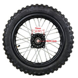 Wheel Rim - Front - 12" Steel 15mm ID - Version Hub C - Pre-Mounted Assembly
