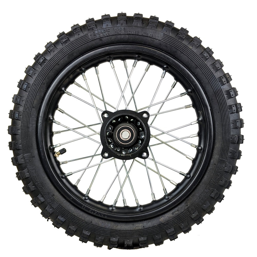 Wheel Rim - Front - 12" Steel 15mm ID - Version Hub C - Pre-Mounted Assembly