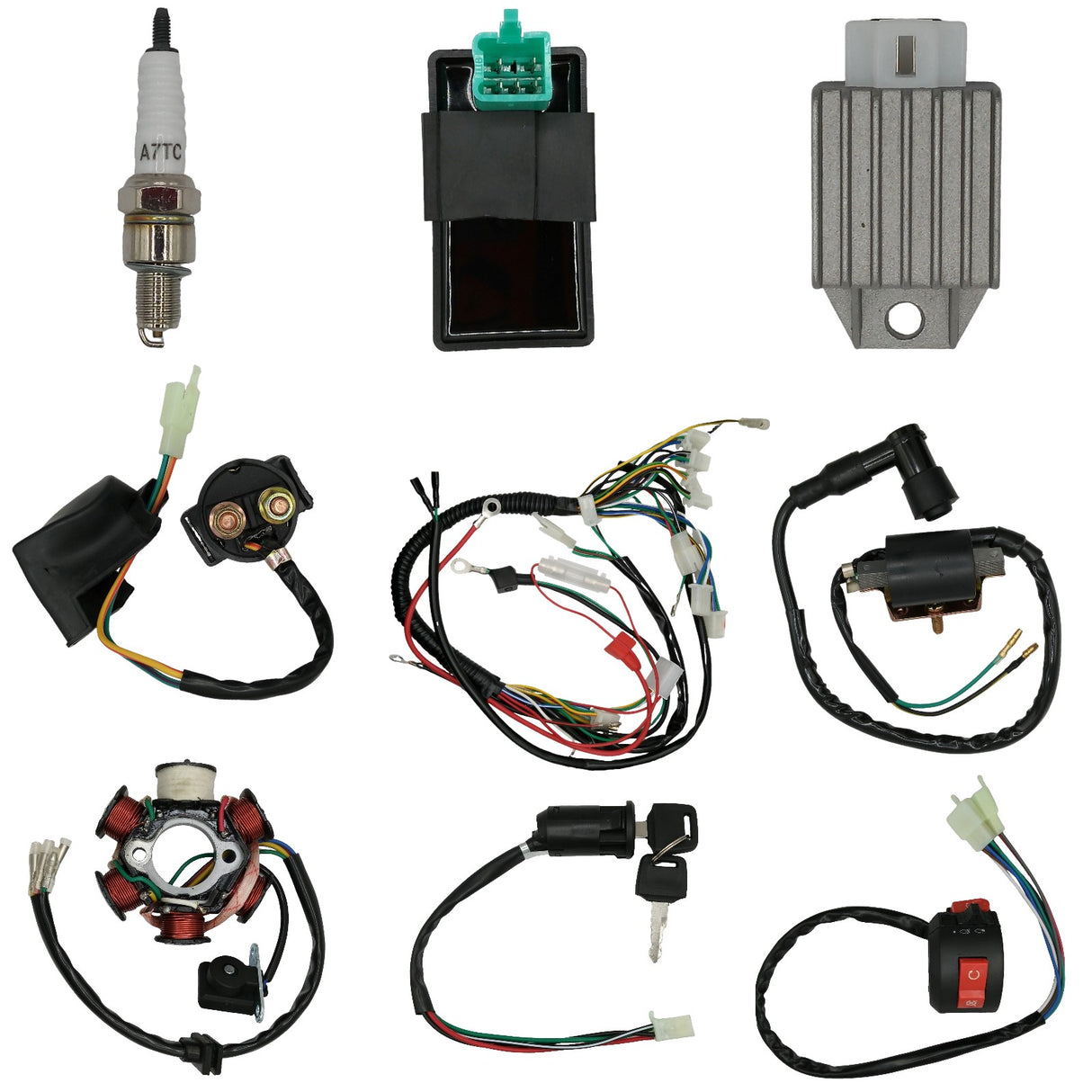 Complete Electrics Wiring Harness Kit for 4-Stroke 50cc-125cc ATV Dirt Bike