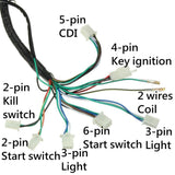 Complete Engine Start Wiring Harness Kit for 50cc-125cc Cougar Cycle Hawk Electric Start ATV