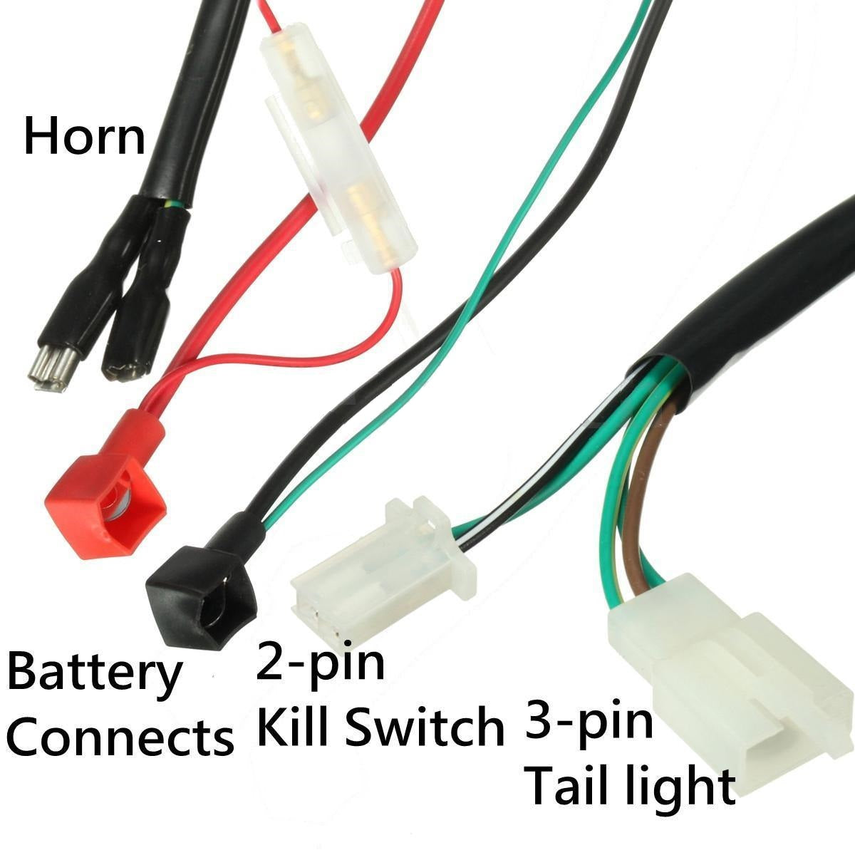 Wiring Harness 110cc ATV Automatic Engine 52FM (Hawk)