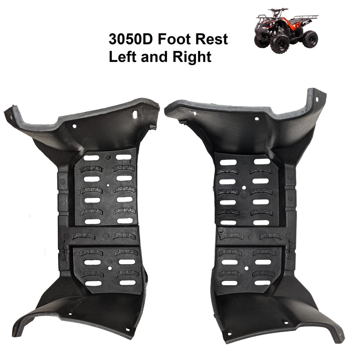 OEM Foot Rest/guard Left & Right Set for Motorcycles - Fits Various Models Coolster ATVs 3050D 3125R 3125XR8U 3125XR8 - Easy Installation