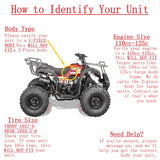 Body Plastic ATV Taotao 110D 125D 110cc 125cc Ryder Coolster Utility Peace - Black
