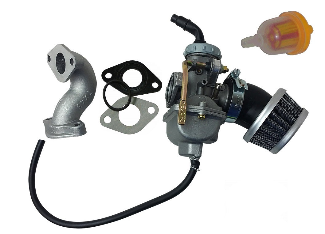 Carburetor, 50cc-110cc Honda-Style 4-Stroke [BOXED] PZ20 Manual Choke Carburetor with air filter and Intake Manifold CARB-0001