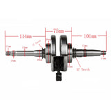 Crankshaft Assembly 17T for GY6 150cc 4-Stroke Engine Fits TaoTao Roketa Kazuma SunL Peace Coolsport
