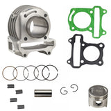 48mm Big Bore Cylinder Kit with Piston Rings & Gasket Set Compatible with GY6 50cc 139QMB 4-Stroke Engines