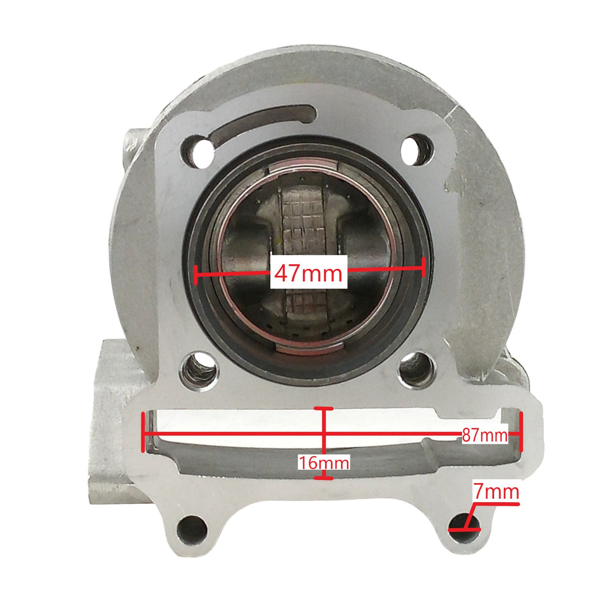 47mm Big Bore Cylinder Kit with Piston Rings Gaskets for 139QMB QMB139 QMI139 4-Stroke GY6 50cc Scooters 80cc 100cc