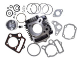 52.4mm Big Bore Complete Cylinder Assembly Kit with Piston Rings & Gaskets Compatible with 110cc 4-Stroke Chinese Engines