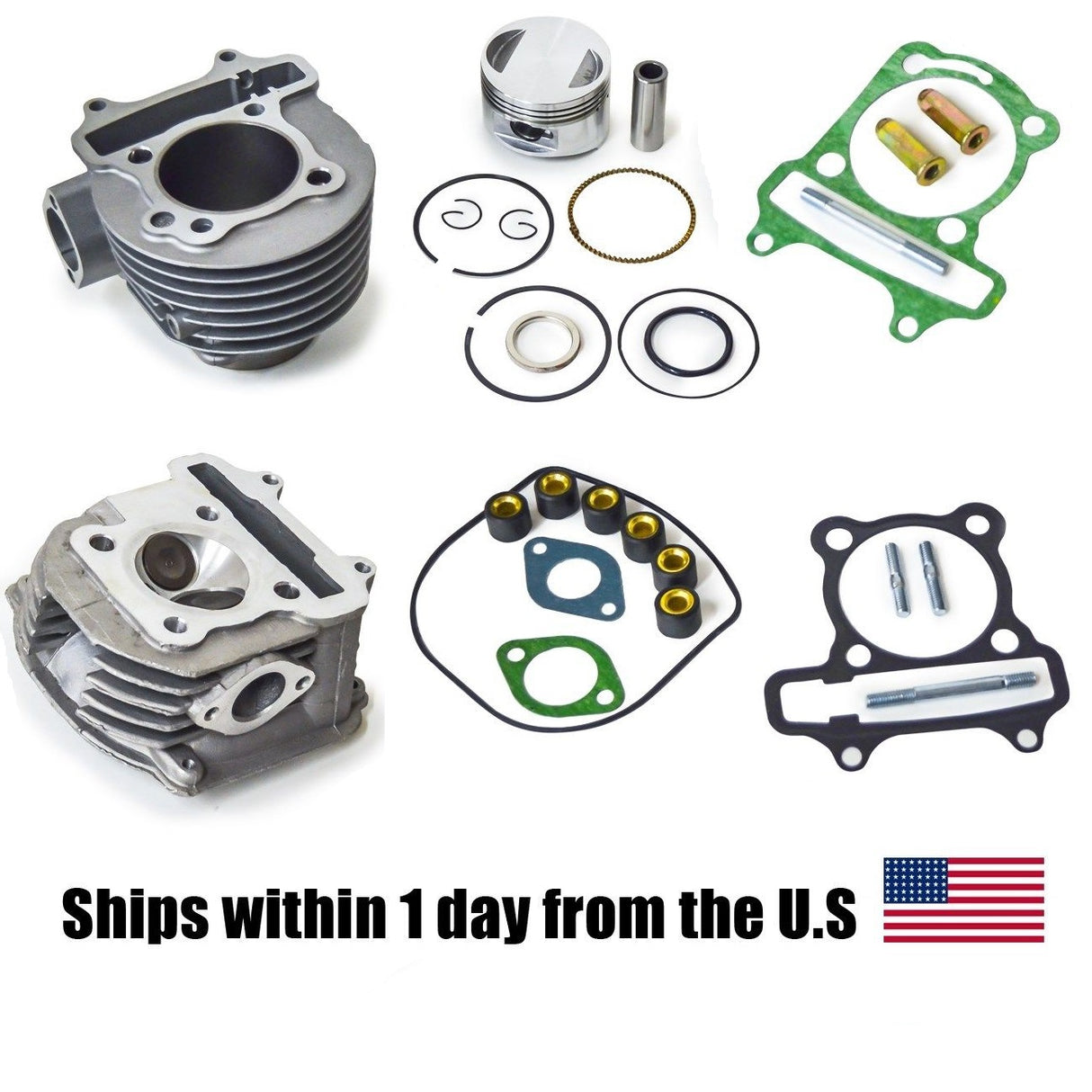 Head and Cylinder Rebuild Kit 150cc GY6 Scooters Engine