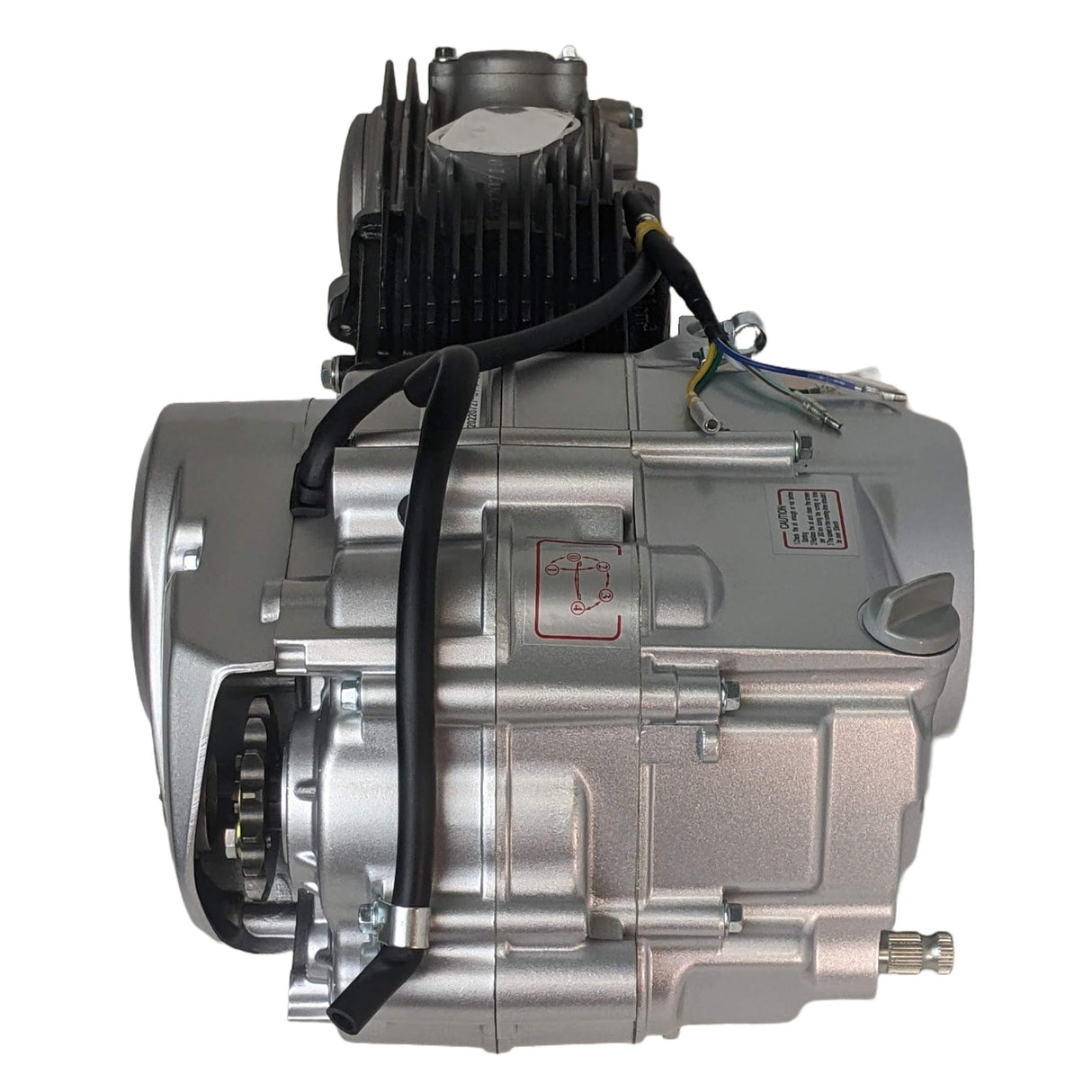 Lifan 125cc 4-Stroke Complete Racing Engine Motor Assembly, Single Cylinder with Air-Cooled Compatible for 125cc 4-speed Manual Clutch Pit Dirt Bike Coolster CRF 1P54FMI, Honda Bikes - (Silver)