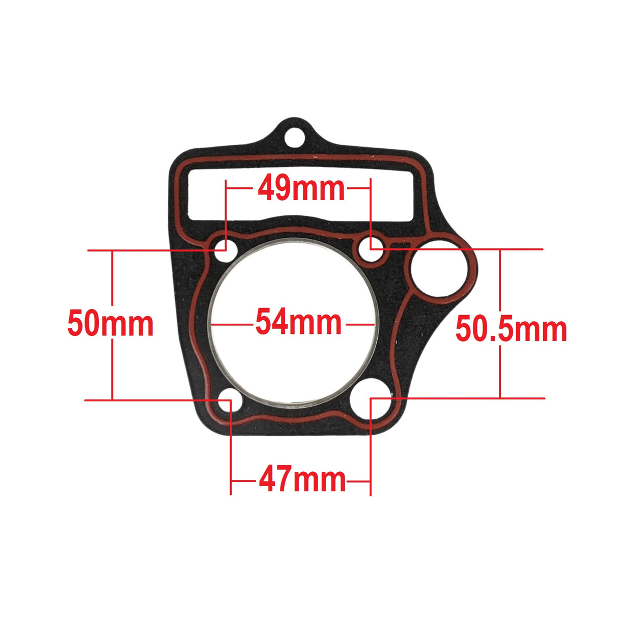 Cylinder Head Gasket Set for 125cc ATVs, ATC125 CRF125 XR125R CT125 Dirt Bikes, Pit Bikes, Quad Bikes 4 Stroke Horizontal Engines - Engine Code 152FMH D7-12E
