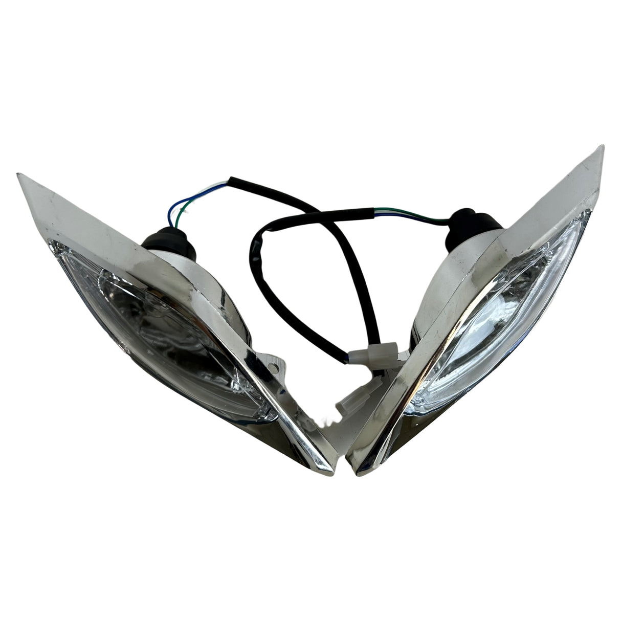 RedCap ATV Headlights 32 Included Bulbs - Set of 2 | Fits 110-250CC Chinese ATVs, Compatible with Honda, Yamaha, Kawasaki, Suzuki | Bolt Hole Spacing 127mm | Taotao Kazuma Sunl 4 Wheeler Parts