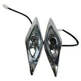 RedCap ATV Headlights 32 Included Bulbs - Set of 2 | Fits 110-250CC Chinese ATVs, Compatible with Honda, Yamaha, Kawasaki, Suzuki | Bolt Hole Spacing 127mm | Taotao Kazuma Sunl 4 Wheeler Parts