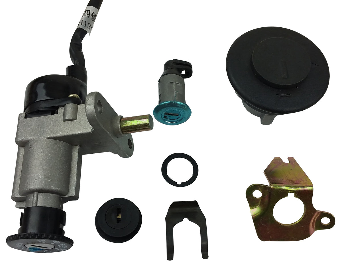 Ignition Key Switch - 4 Wire - GY6 50cc - 150cc Scooters and Mopeds