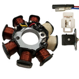 Stator Magneto - 8-Coil 4-Wire - GY6 50cc Scooter - Version GY6-50
