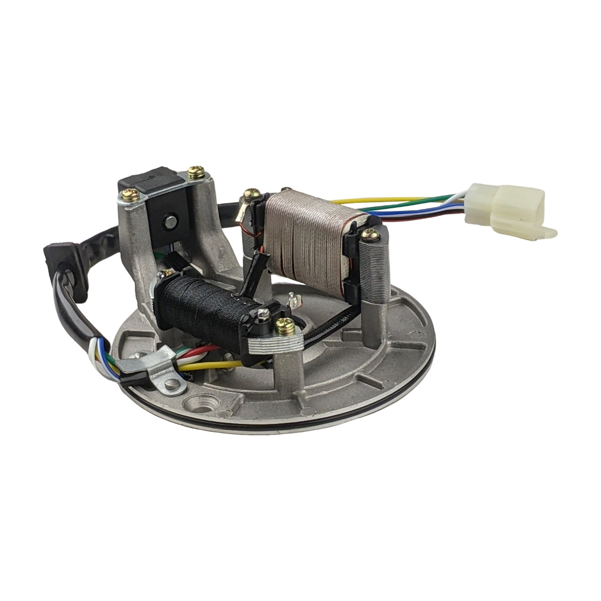 Stator Ignition Magneto Plate 2 Coil 5 Wires Plug for 4 stroke DB 007 DB X5 X7 X18 JH70 50cc-125cc Apollo Dirt Pit Bike