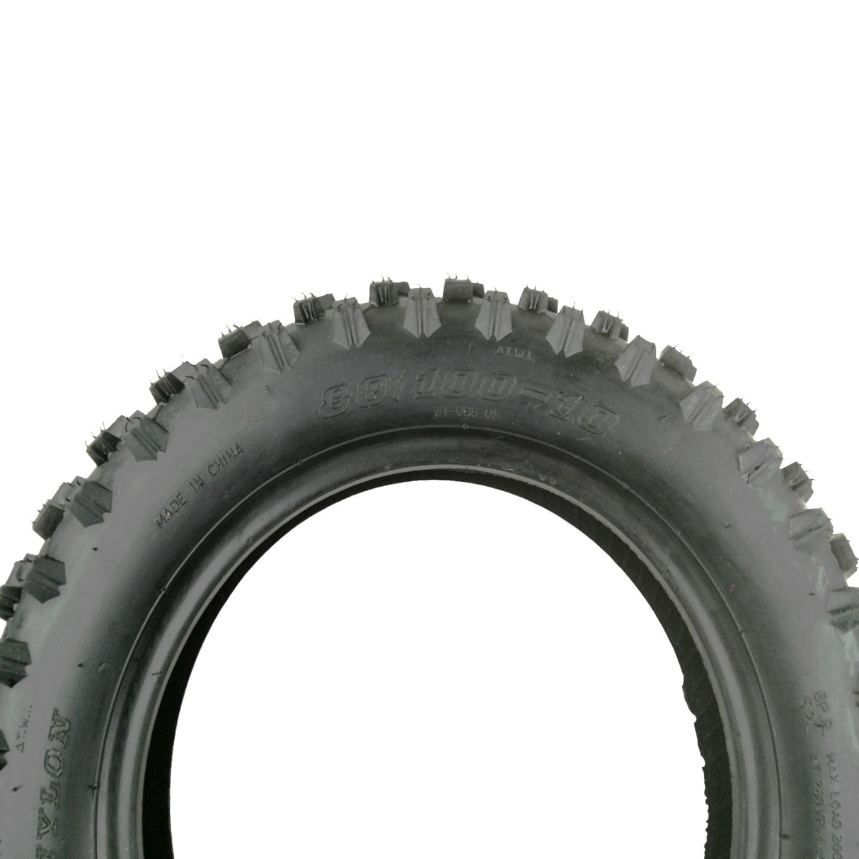 Tire Dirt Bike, Aggressive Tread 3.00-10, 80/100-10 with inner tube