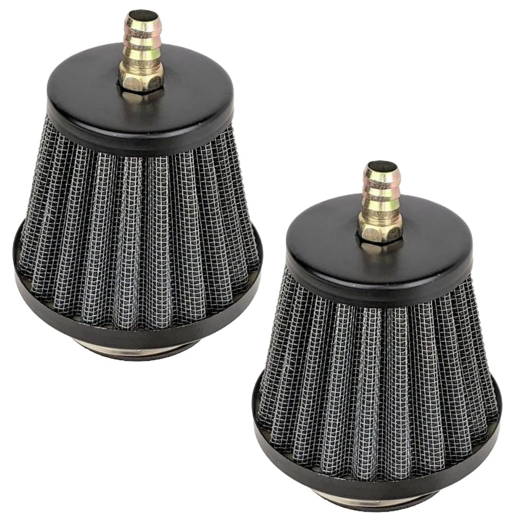 RedCap 35mm Cone Air Filter with Exhaust Nipple Apollo Go Kart Dirt Pit Bike in 50cc-125cc Units - Easy Installation - Pack of 2