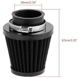 RedCap 39mm Air Filter Pod with Clamp - Replacement for ATV, Dirt Pit Bike, Go Kart, Motorbike - Fits 110cc, 125cc, Moped, Scooter