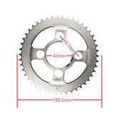 18" Rear Wheel Assembly - Hawk Raven 250 RPS BSR250 Preassembled with Rotor Sprocket Tire and Tube