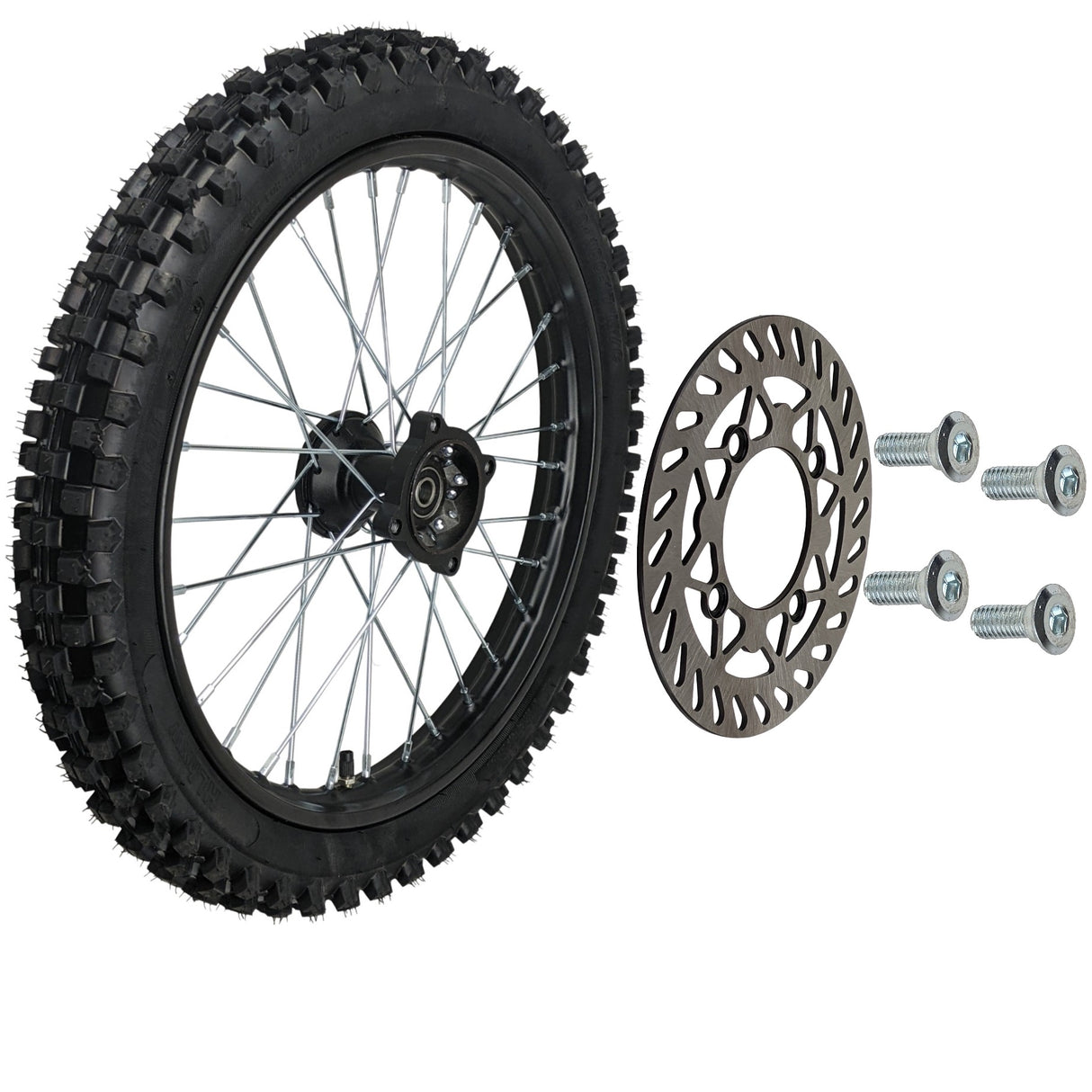 Wheel Rim - Front - 12" Steel 15mm ID - Version Hub C - Pre-Mounted Assembly