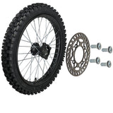 19" x 1.6 - 15mm ID Wheel Rim - 70/100-19 Tire & Tube Assembly - Front -  - 32 Spokes -  Black - Dirt Bike (Tire & Inner Tube included)