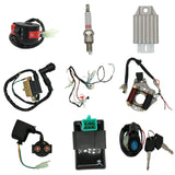 Complete Engine Start Wiring Harness Kit for 50cc-125cc Cougar Cycle Hawk Electric Start ATV