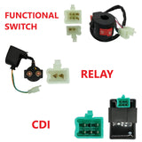 Complete Engine Start Wiring Harness Kit for 50cc-125cc Cougar Cycle Hawk Electric Start ATV