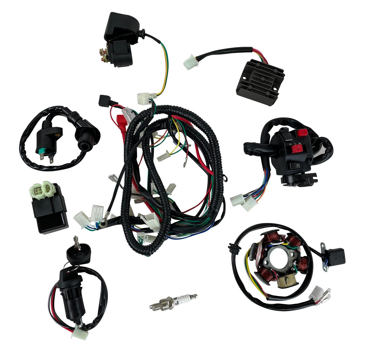 Electric Wiring Harness Loom Kit CDI Stator for GY6 125cc 150cc ATV Quad GO Kart